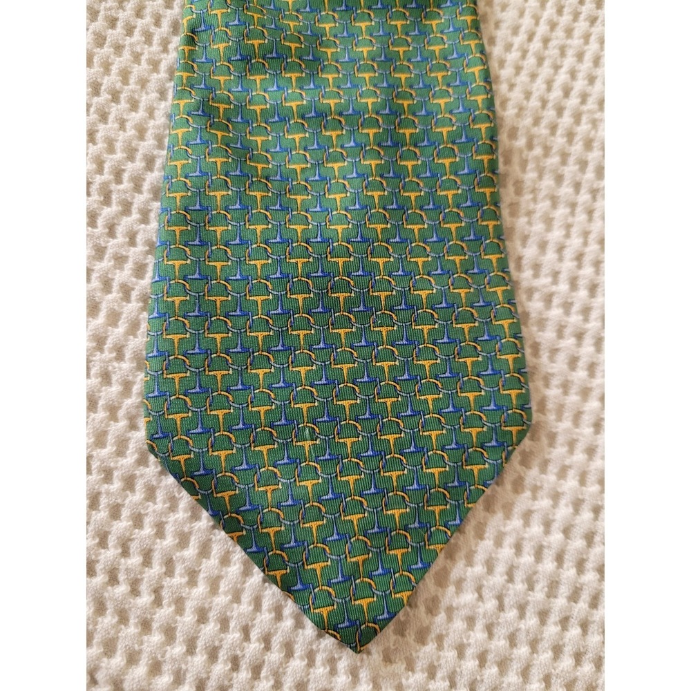 Metropolitan View Mens 100% Silk Necktie Equestrian Inspired Stirrup‎ Pattern